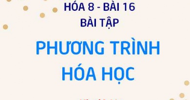 Bài tập về cách lập và cân bằng phương trình hóa học - Hóa 8 bài 16